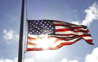 US flag half staff