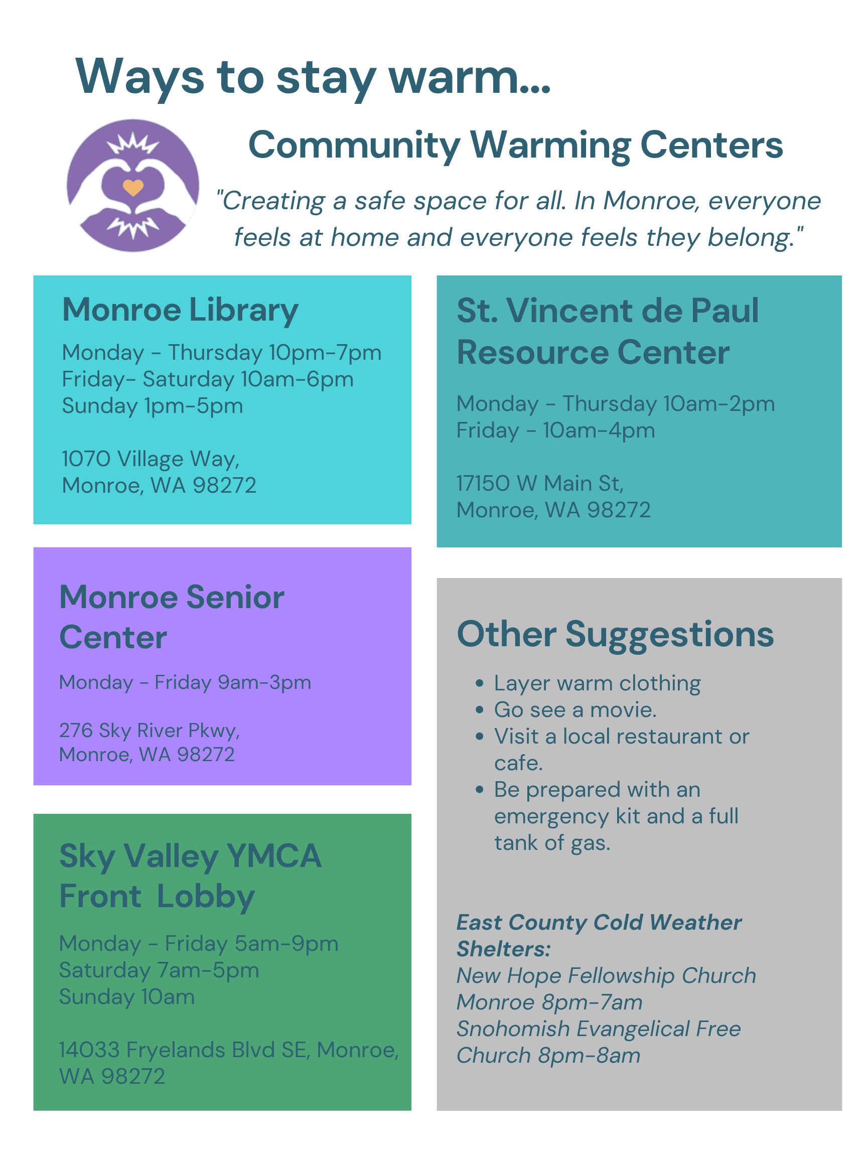 Community Warming Centers - Imagine Monroe