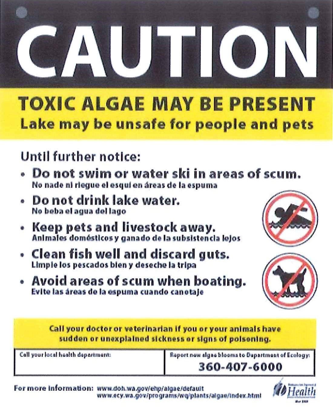 Caution Blue-Green Algae