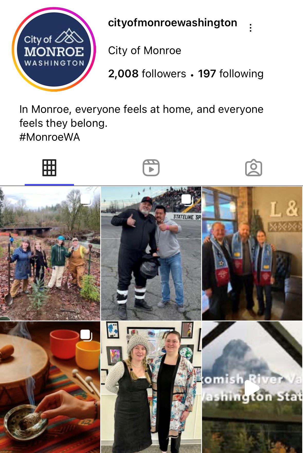 Image of City of Monroe's Instagram Page