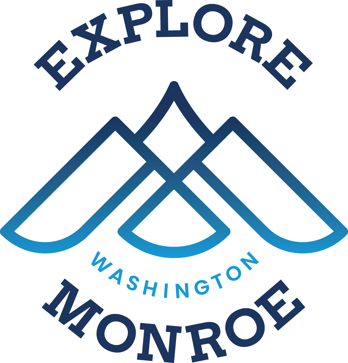 The full color logo for Explore Monroe WA